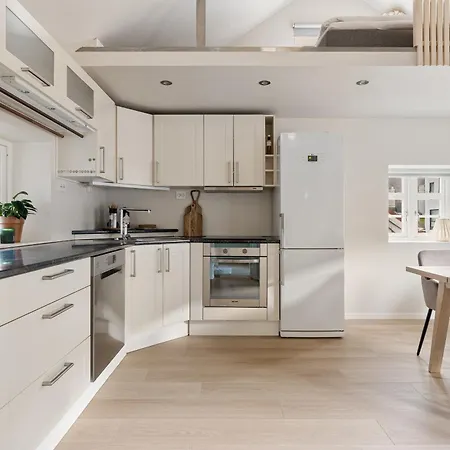 דירה Loft Apartment, With A View From The Roof Terrace טרומסה